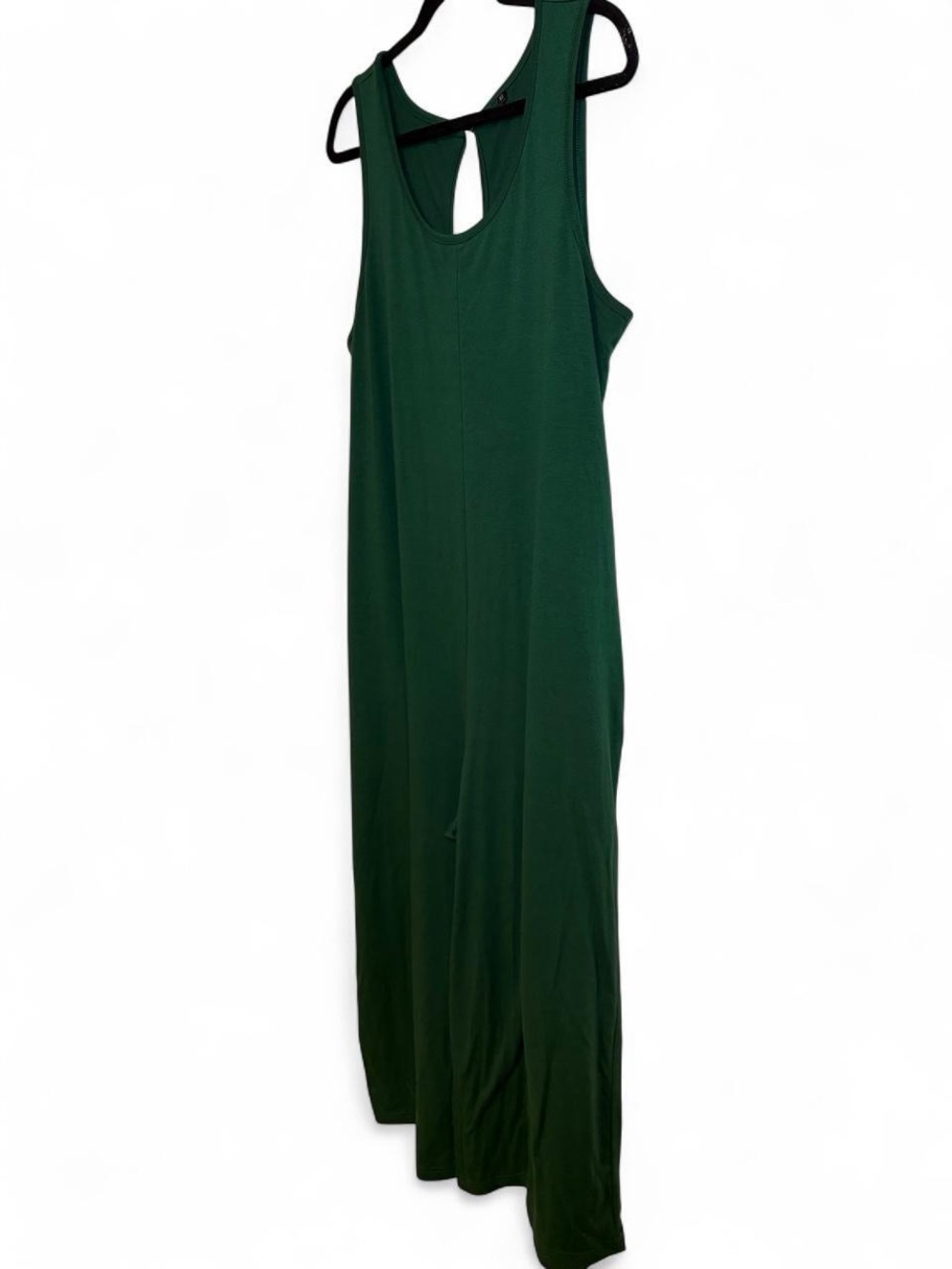 Emerald Green Knit Jumpsuit, XL - Picture 3 of 6